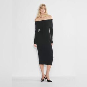 Wilfred Black Off-Shoulder Dress